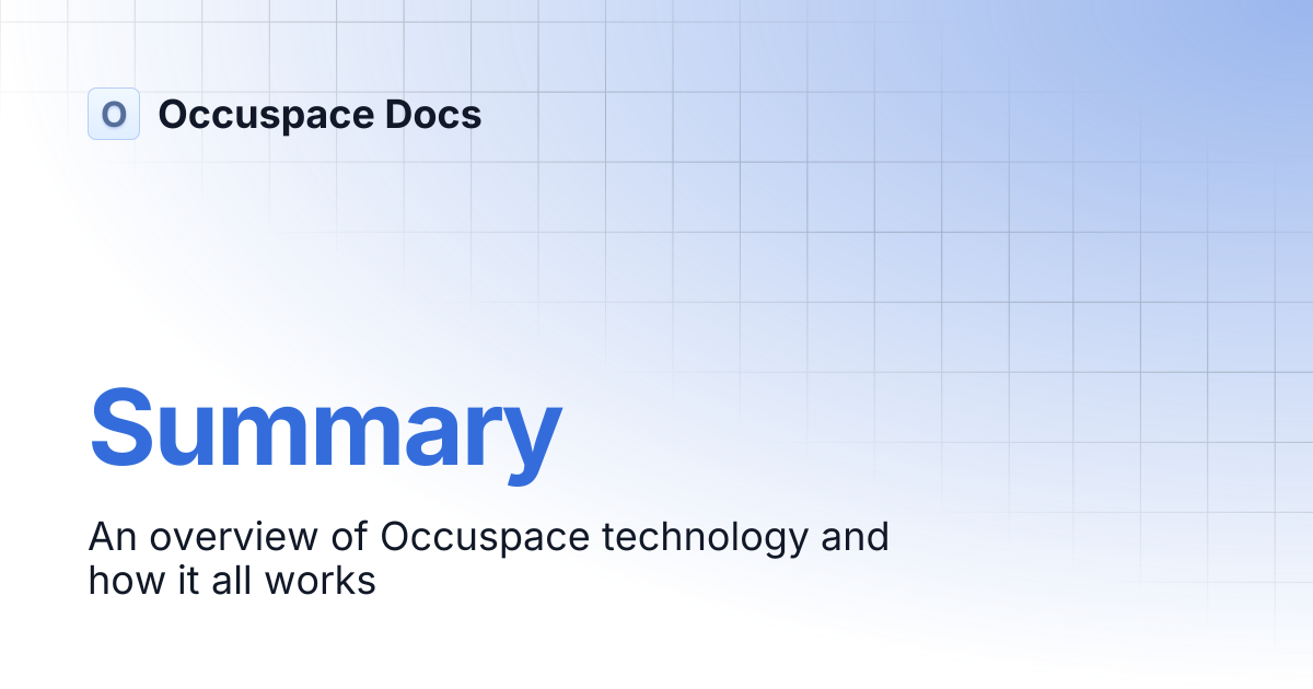 Summary | Occuspace Docs